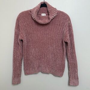 Hippie Rose Cowl Neck Sweater Pink Size S